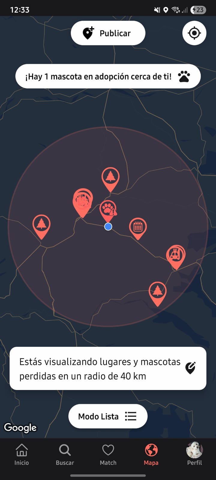 Mapa de Petlify